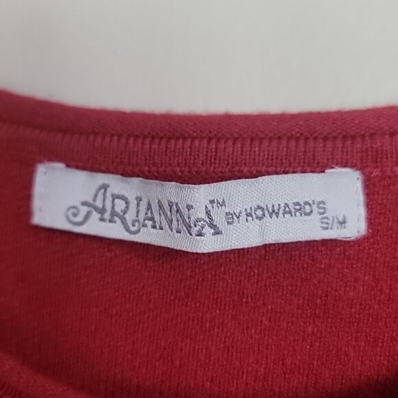 Arianna By Howard's Red Stretchy Dress Size S/M - Picture 3 of 5